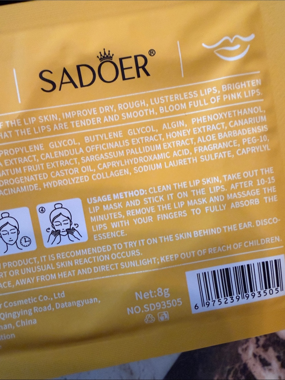Sadoer hydrating & Nourishing Lip Mask Pack Assorted Aloe, Honey, Avocado,Orange - Picture 5 of 12